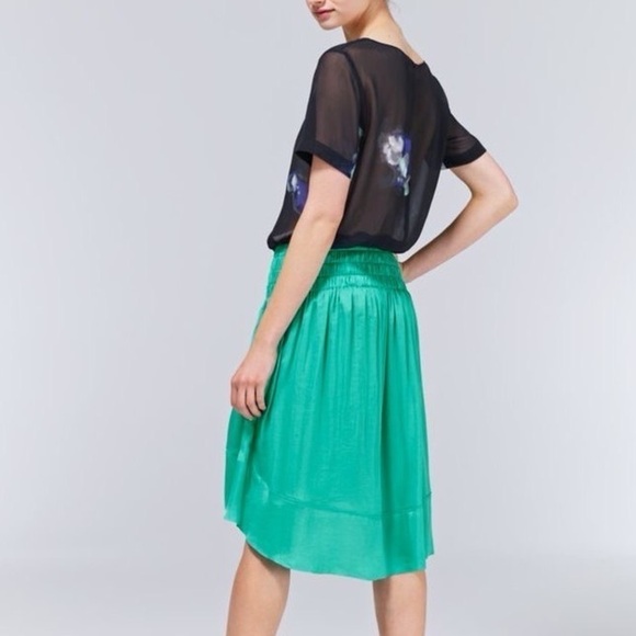 Aritzia Wilfred La Tour Skirt Draped High Lo High rise Waisted Birch Size XS - Picture 16 of 16